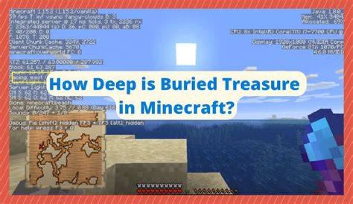 How deep are buried treasure minecraft