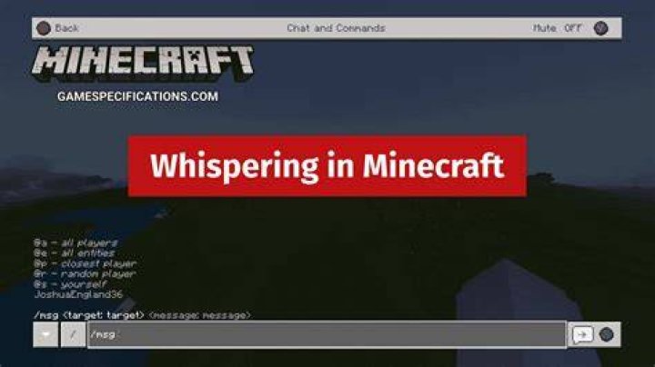 How do i whisper in minecraft