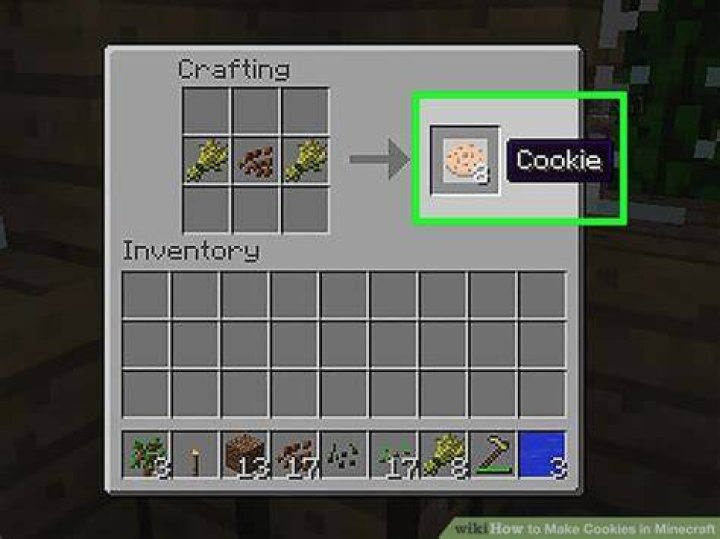 How do you craft cookies in minecraft