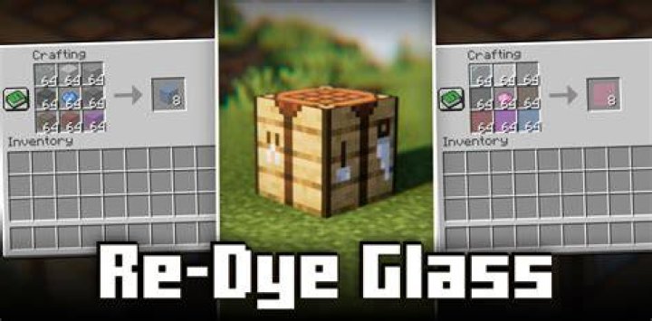 How do you dye glass in minecraft