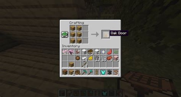 How do you make a minecraft door