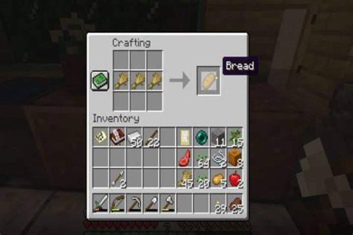 How do you make bread in minecraft