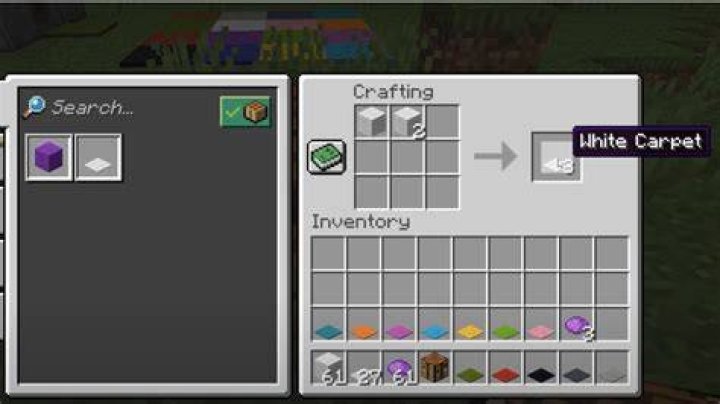 How do you make carpet in minecraft