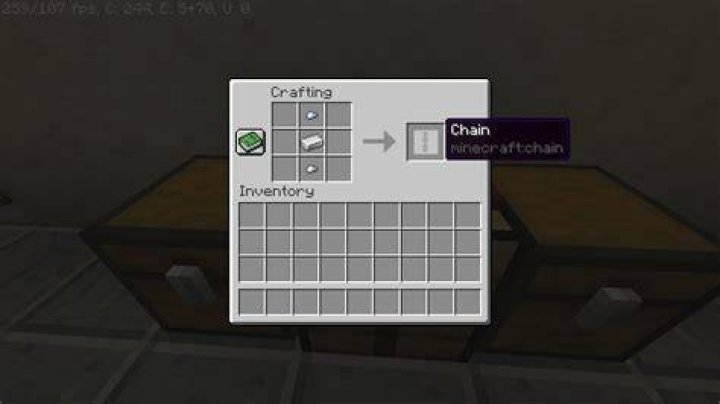How do you make chains in minecraft