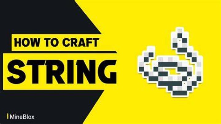 How do you make string in minecraft