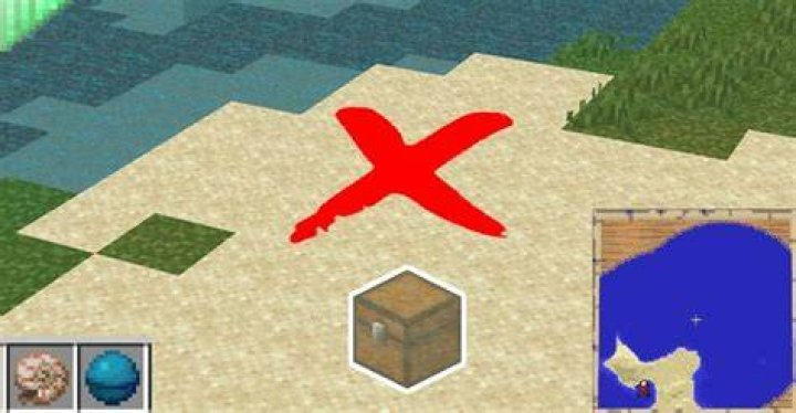 How far down is treasure in minecraft