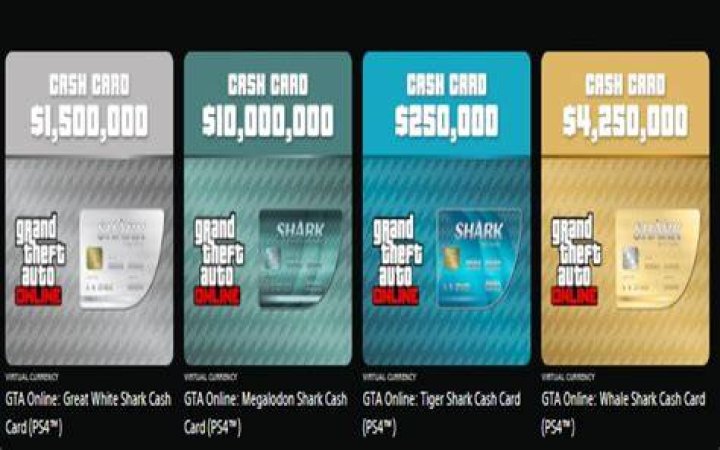 How much are gta shark cards