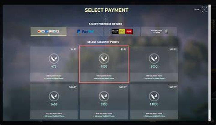 How much are valorant credits