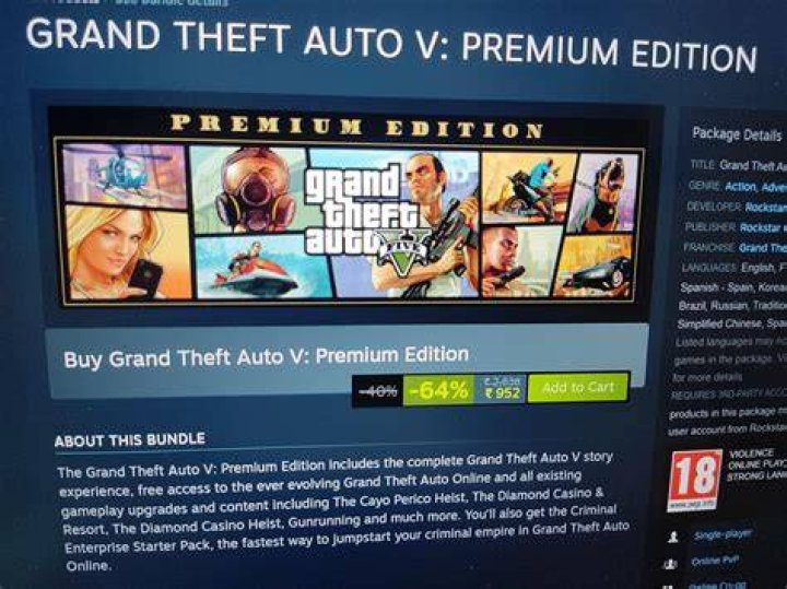How much is gta 5 on steam