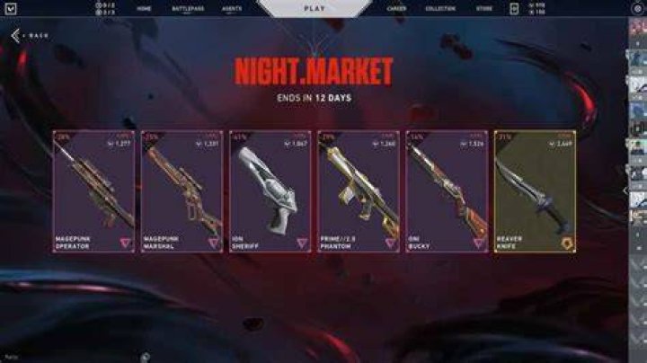 How often does night market reset valorant