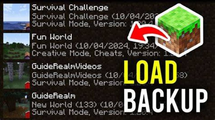 How to back up minecraft world