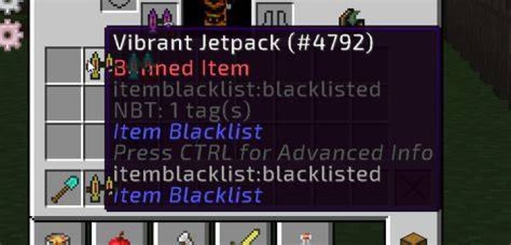 How to blacklist items in minecraft