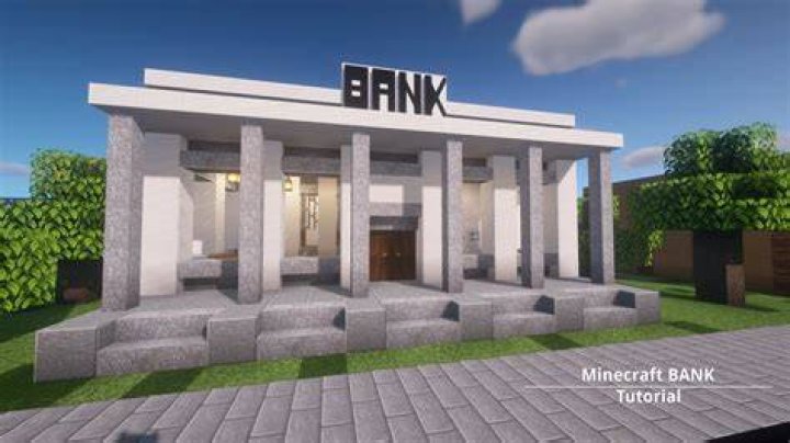 How to build a bank in minecraft