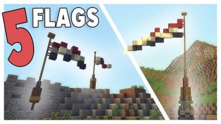 How to build a flag in minecraft