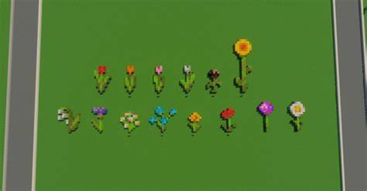 How to build a flower in minecraft