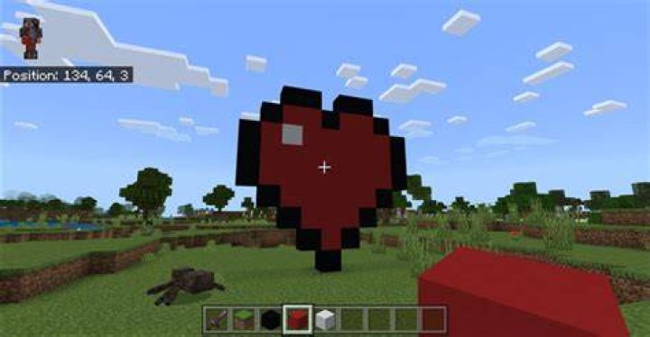 How to build a heart in minecraft