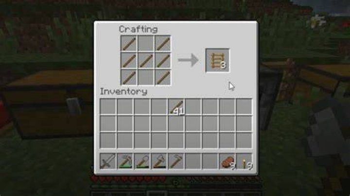 How to build a ladder in minecraft
