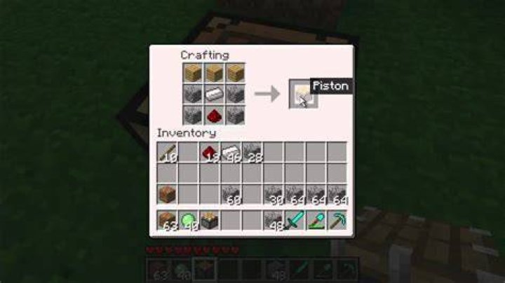 How to build a piston in minecraft