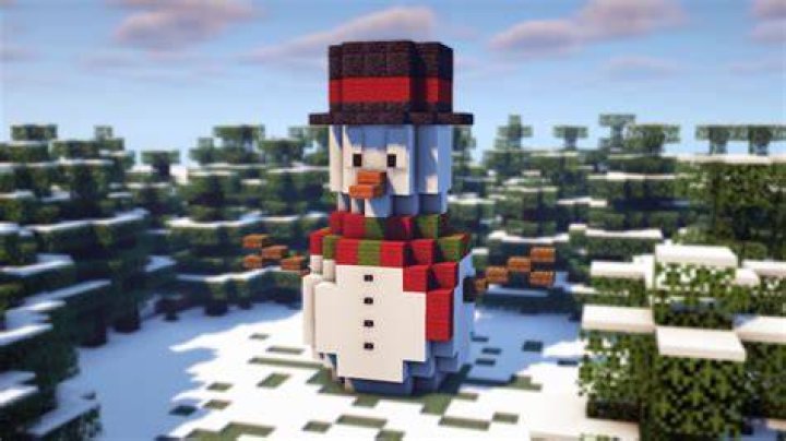 How to build a snowman in minecraft
