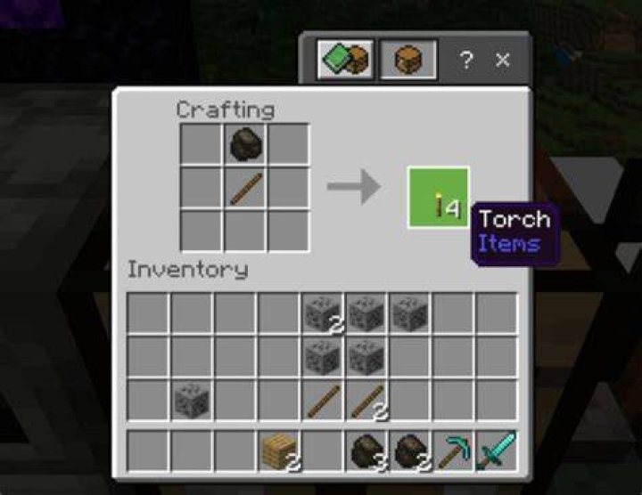 How to build a torch in minecraft