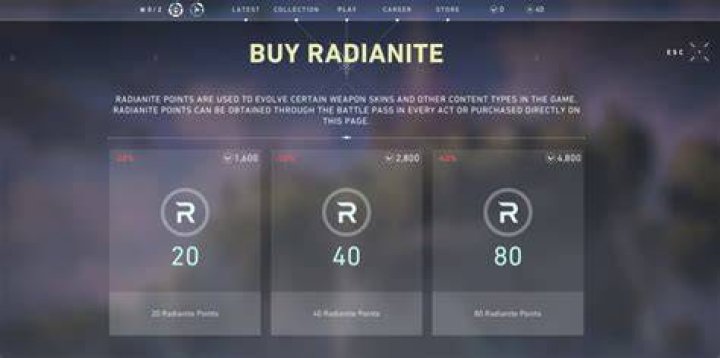 How to buy skins in valorant with radianite points