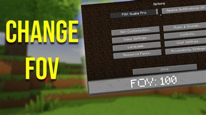 How to change fov in minecraft pe