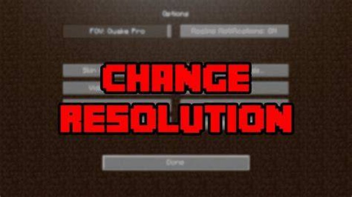 How to change minecraft resolution 2017