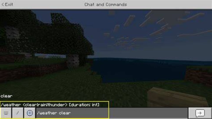 How to change the weather in minecraft