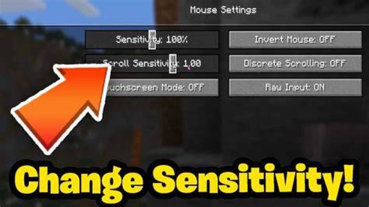 How to change your sensitivity in minecraft