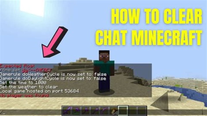 How to clear the chat in minecraft