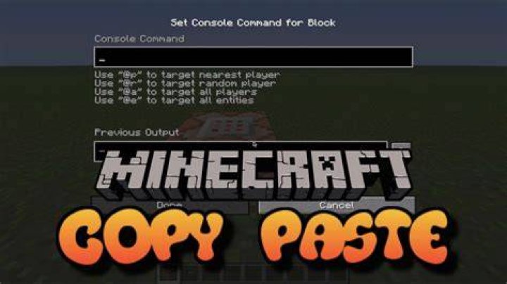 How to copy and paste in minecraft