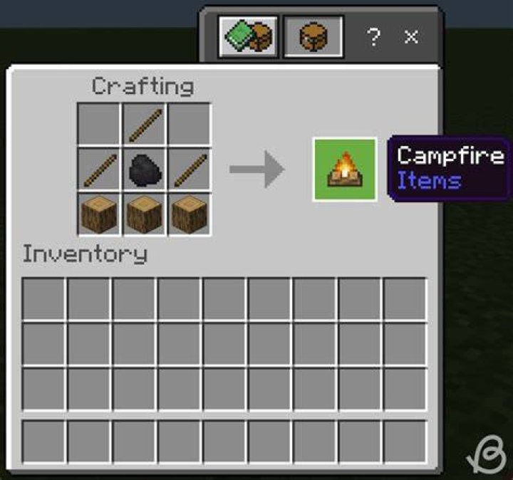 How to craft a campfire in minecraft