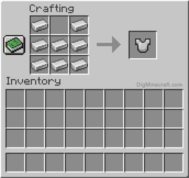 How to craft a chestplate in minecraft