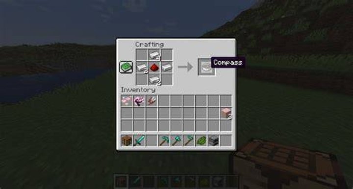 How to craft a compass in minecraft