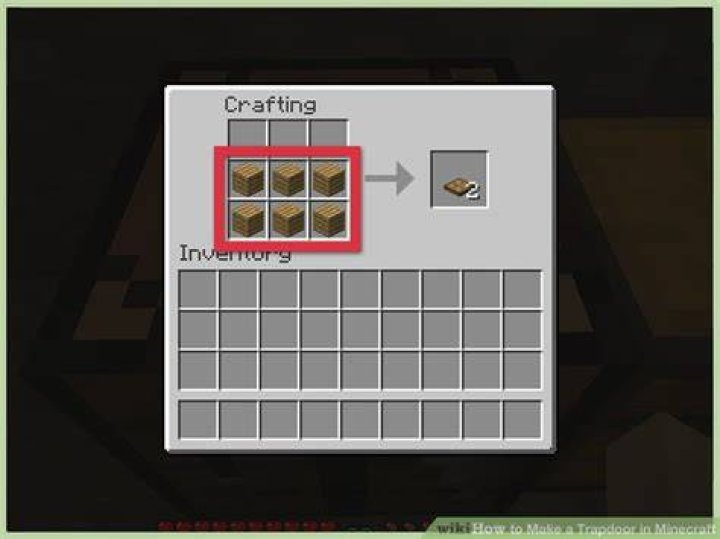 How to craft a trapdoor in minecraft