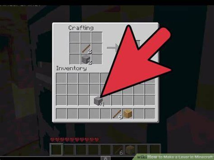 How to craft lever in minecraft