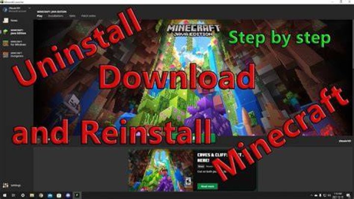 How to delete and reinstall minecraft