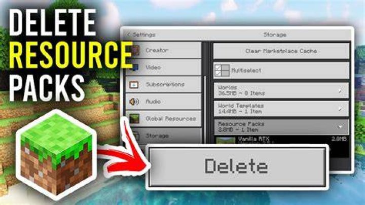 How to delete texture packs in minecraft