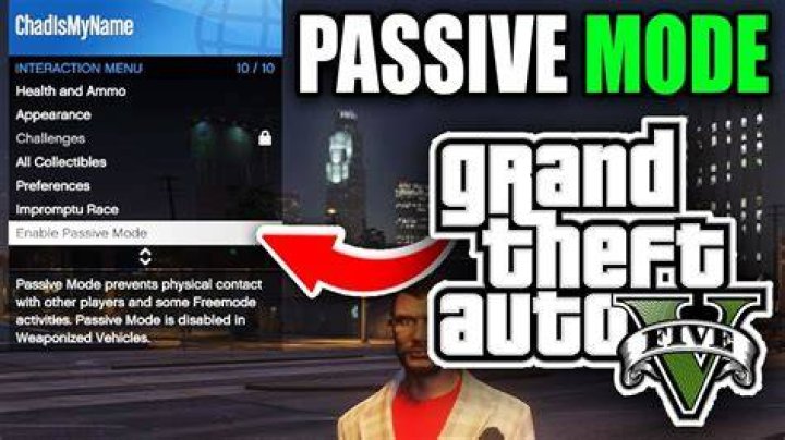 How to disable passive mode gta 5