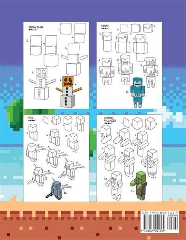 How to draw a minecraft mob