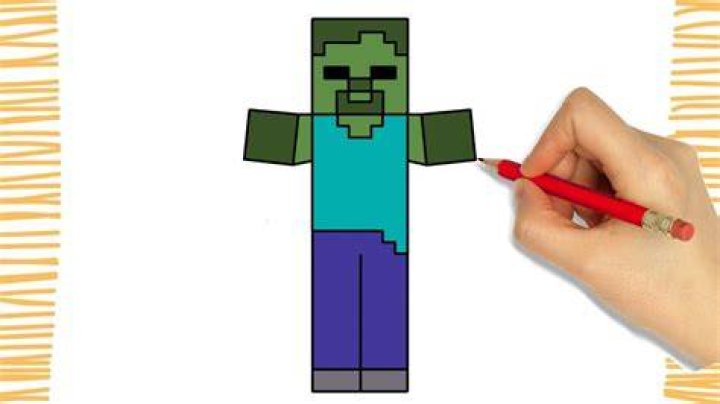 How to draw a zombie minecraft