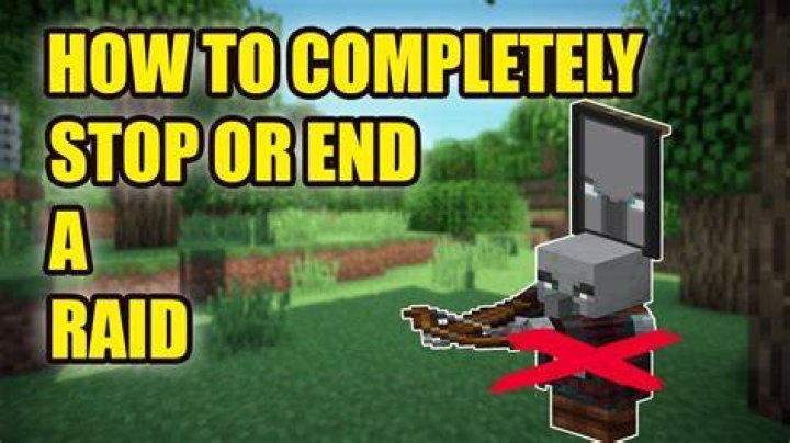 How to end a raid minecraft
