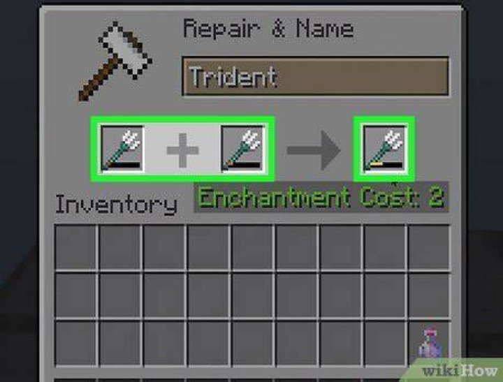How to fix a trident in minecraft
