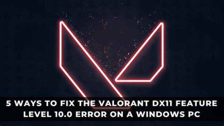 How to fix dx11 feature level 10.0 valorant