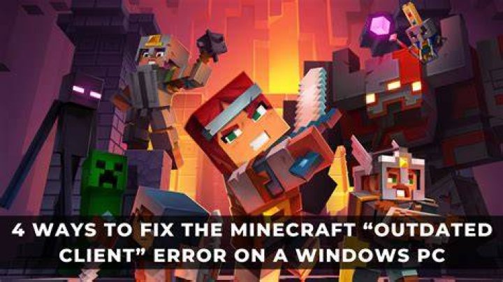 How to fix outdated client on minecraft