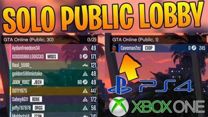 How to get a solo lobby in gta 5 ps4