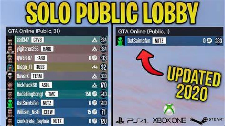 How to get a solo lobby in gta 5