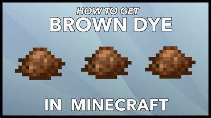 How to get brown dye in minecraft