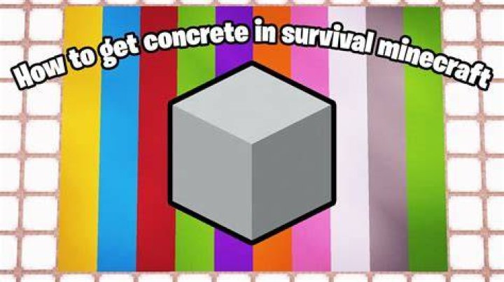 How to get concrete in minecraft survival