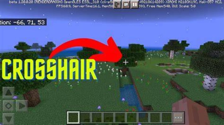 How to get crosshair in minecraft pe